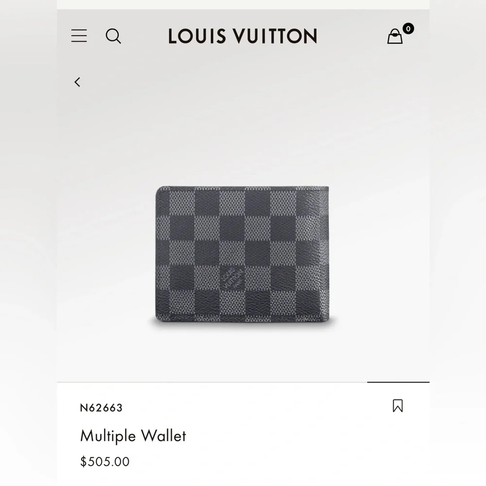 Sold- Louis Vuitton Multiple Wallet Damier Graphite - Picture 13 of 14